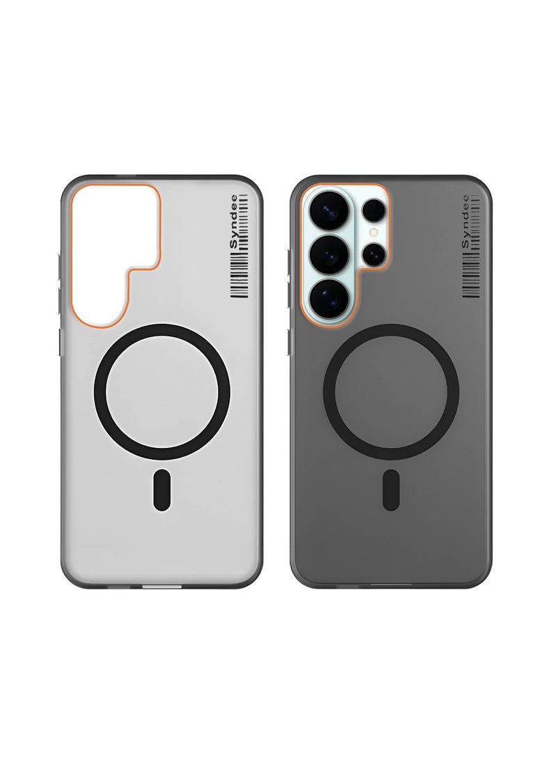 سيندي غطاء هاتف سامسونج جالاكسي S26 ألترا 5G 2026 من سلسلة سيندي، هجين نصف شفاف مع ماجسيف وشحن مغناطيسي، حواف مرتفعة للكاميرا، تصميم أنيق، باللون الأسود (MCMPMN) - Image 2